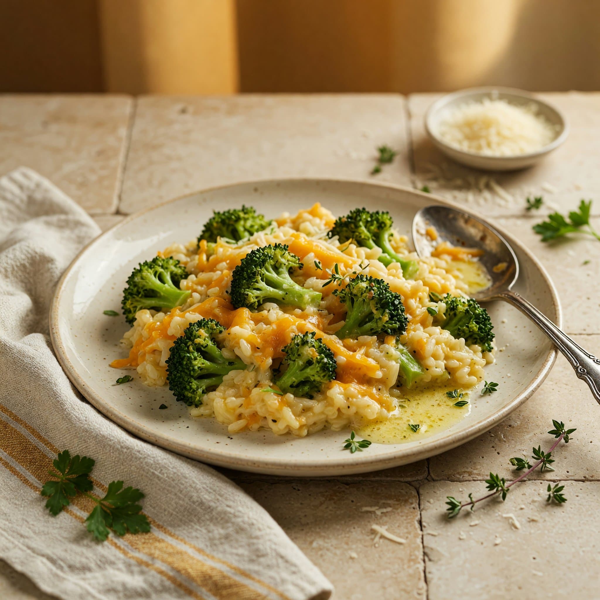 Broccoli & Cheddar Risotto