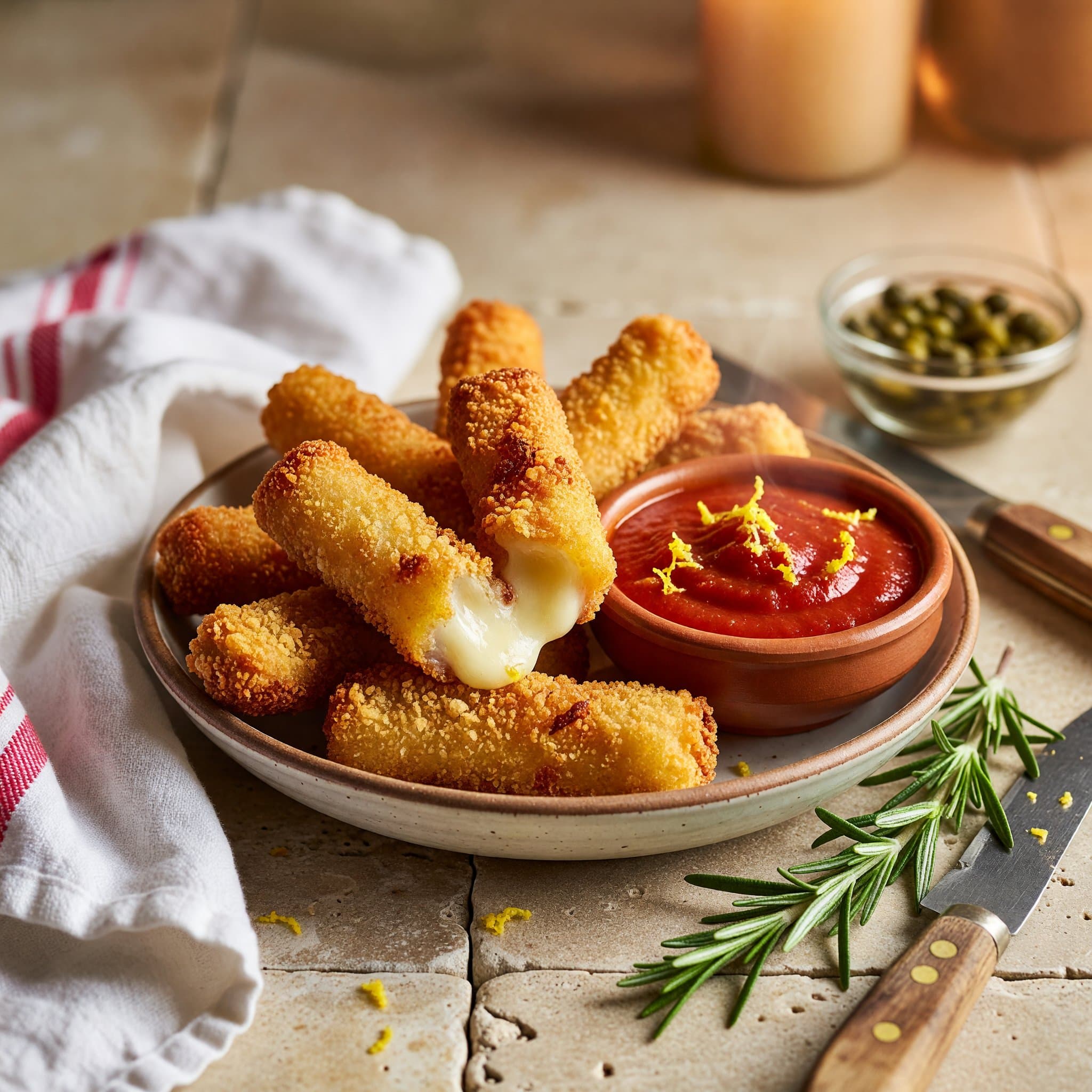 Crispy Mozzarella & Marinara Dipping Sticks