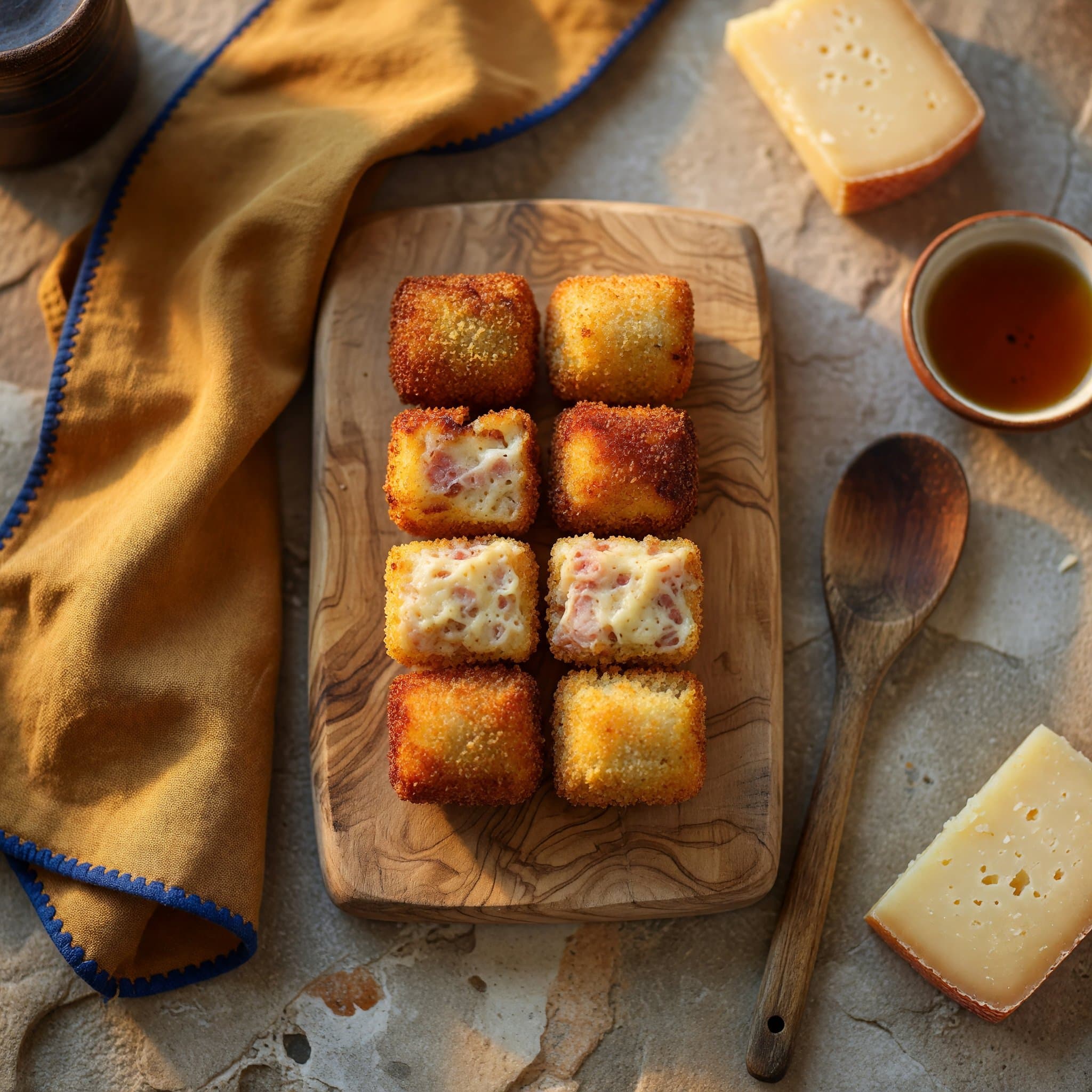 Croquetas de jamón, huevo y pollo (Ham, Egg & Chicken Croquettes)