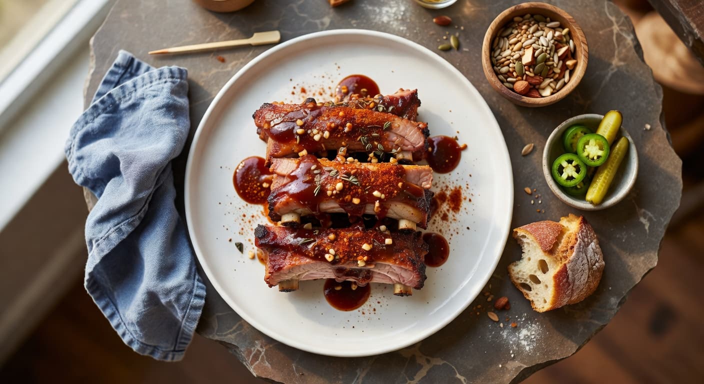 Oven Pork Ribs with Barbecue Sauce