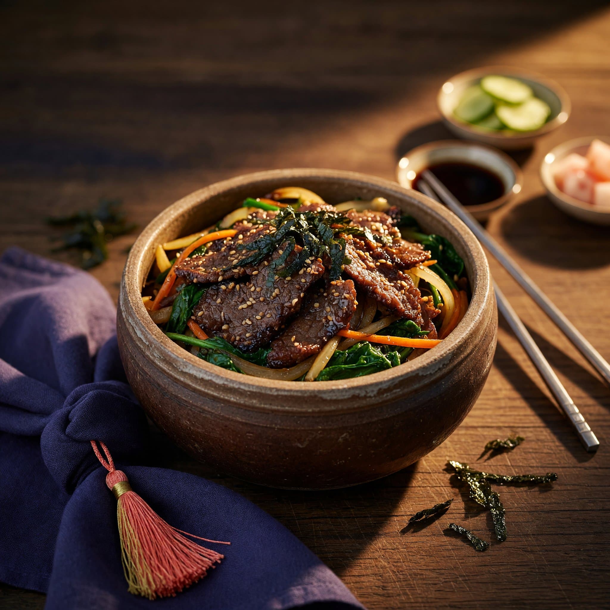 Korean Beef Bulgogi with Sesame Vegetables