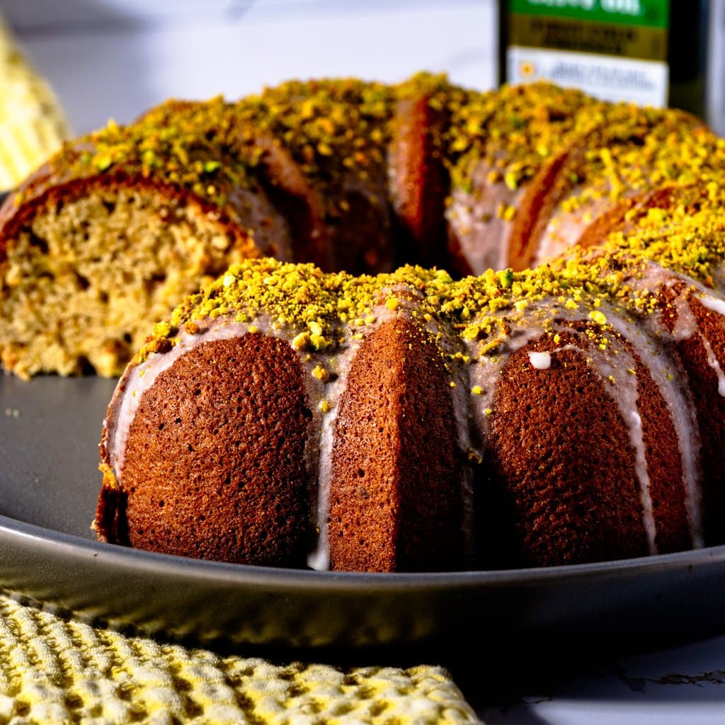 Pistachio Olive Oil Bundt Cake