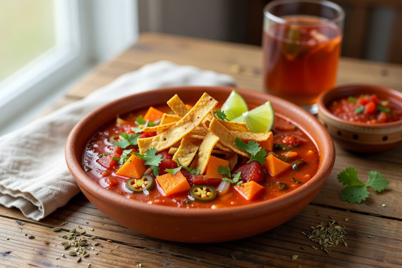 Instant Pot Sweet Potato Tortilla Soup